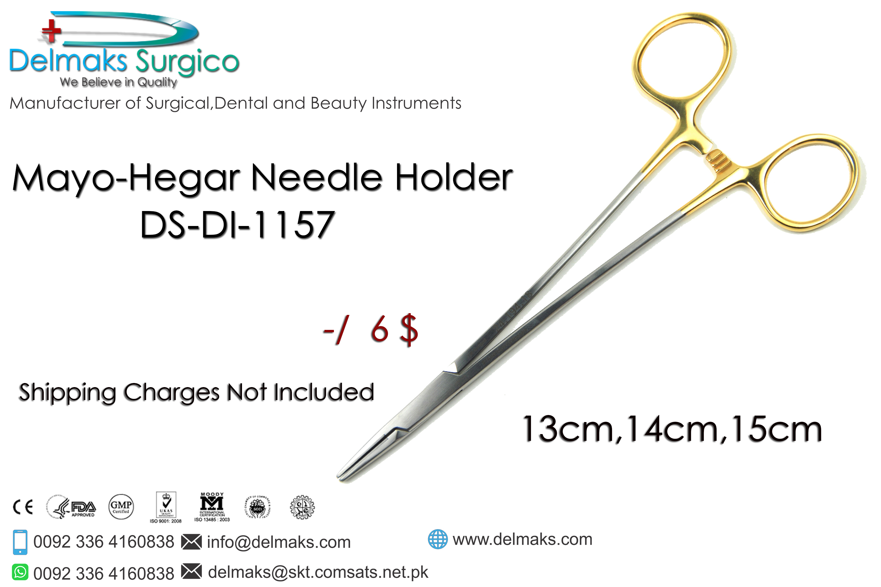 Mayo Hegar Needle Holder Needle Holders-Dental Instruments-Delmaks Surgico