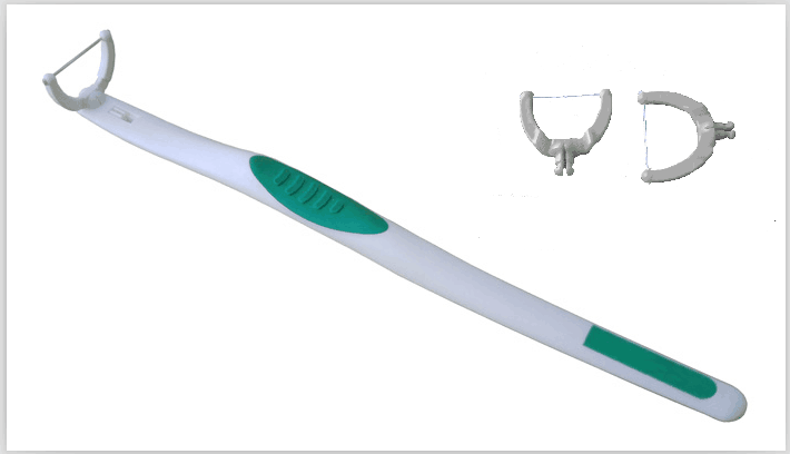 Floss pick head refilled dental floss holder