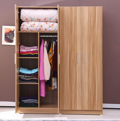 Three/two doors melamine particle board modern clothespress