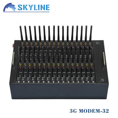 32 Ports 3G AT Commands Multi GSM Modem Pool Support TCP/IP Function For Sending Bulk Free SMS