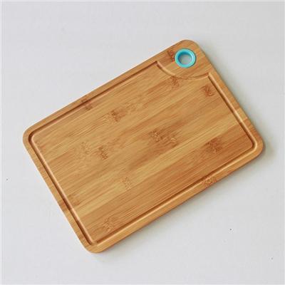 3Pcs Bamboo Cutting Board With Silicone Ring With Different Color