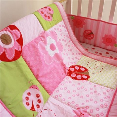 Baby Age Group Pink Floral Baby Girl Quilt For Four Seasons