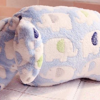 Cheap Baby Blanket Toy Soft Baby Fleece Blanket With Plush Elephant Toy