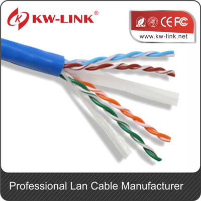 250FT Solid CAT6E CM 550-Mhz, High-Performance 23-AWG Copper Bulk Cable, Blue