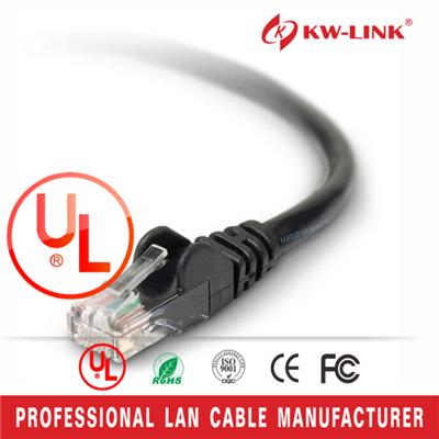Stranded CAT6e Ethernet LAN Network Cable (Black) - 100 Feet