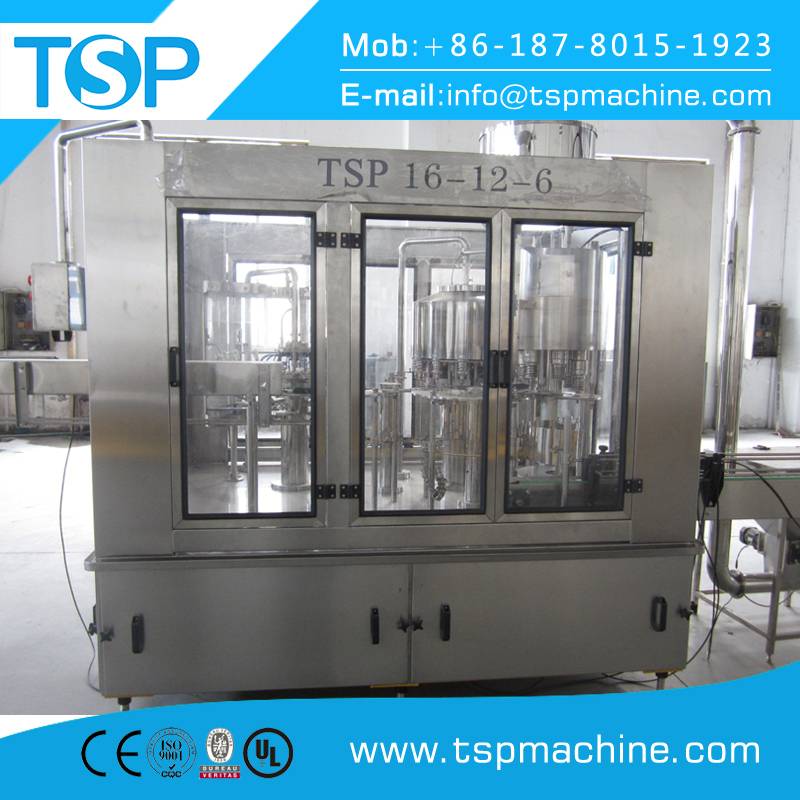Carbonated drink glass bottle filling and packaging machine