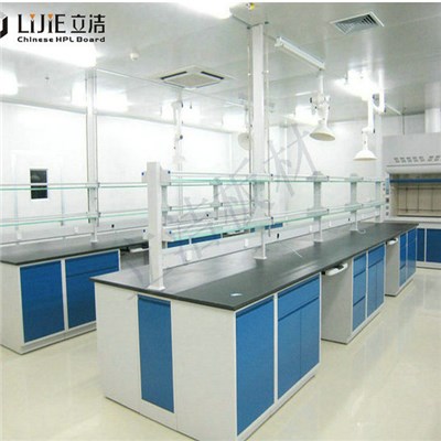 Antibacterial Light Gray And Black Physics Laboratory Countertops
