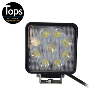 27W Led Round Work Lamp For Off-road Vehicle ATV SUV Agriculture Machine Marine