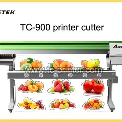 TC-900 0.914m Digital Eco Solvent Printer Cutter With Dx5 Print Head