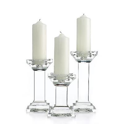 Crystal Pillar Candle Holders