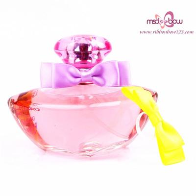 Custom Satin Ribbon Bowknot Perfume Cosmestic Bottle Bow