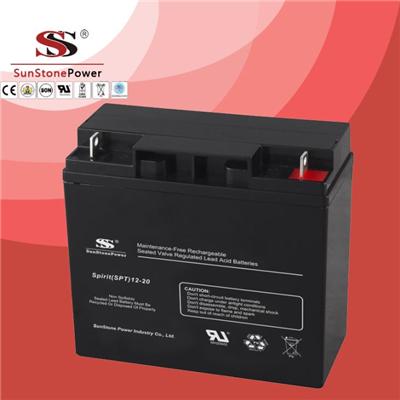 12V 20AH SPT AGM Maintenance Free Rechargeable Lead Acid Deep Cycle UPS Battery
