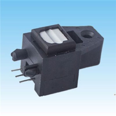 90 Degree 3 Pin Plug Style Optical Fiber Transmitter Connector With Fixed Orifice