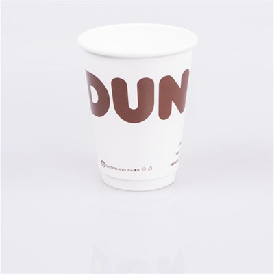 Disposable double wall paper coffee cups