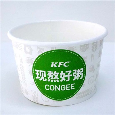 Single side poly-coated paper soup containers