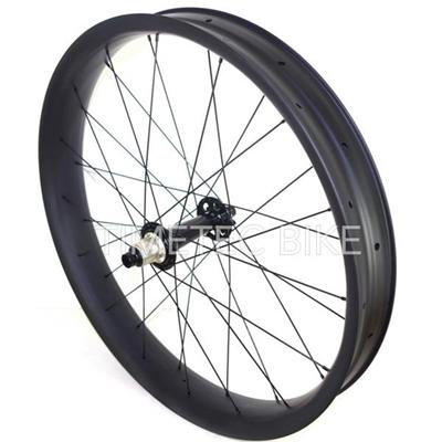 High-end Full Carbon Fiber Fat Tire Mountain Bike Wheels∣26er Custom Wheels ∣80mm Width 25mm Depth ∣Tubless Compatible Clincher∣Fat Bike Hub Front 135mm 150mm Rear 170mm 190mm 197mm