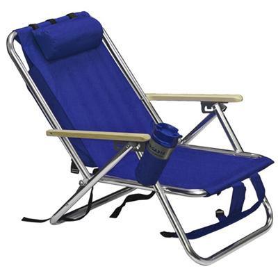 Favor Outdoor Aluminum Beach Backpack Chair With Wood Armrest