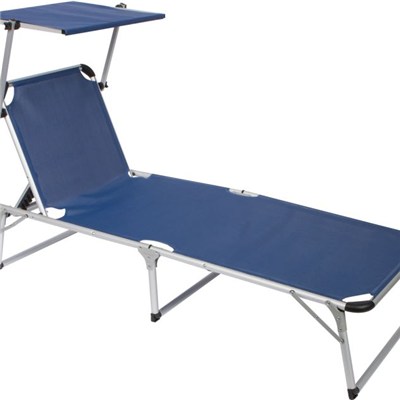 Favoroutdoor Adjustable Beach And Patio Lounge Chair With Sun Shade