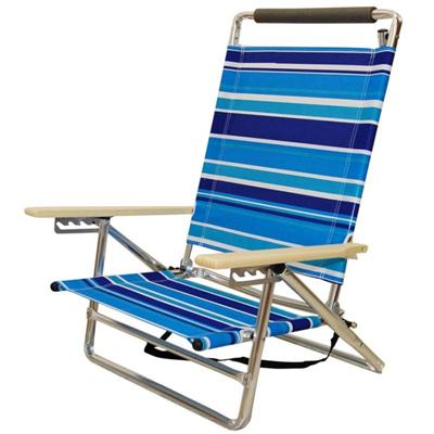 Favoroutdoor 5 Position Shoulder Strap Beach Chair With Higher Back And Wider Frame And Hardwood Armrests (2)