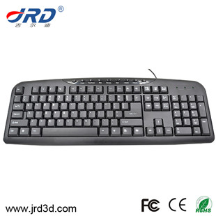 JRD-KB004 USB Wired Multimedia Keyboard with 10 Enhanced Hot-keys