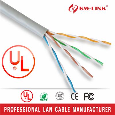 UL Listed 1000 Ft. Cat5E UTP Solid Copper PVC CMR-Rated Cable - White