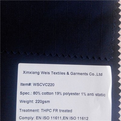 CVC Cotton/polyester Flame Retardant Fabric