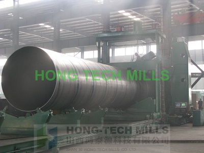 large diameter spiral welded pipe making machine production line
