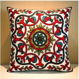 classy Wholesale Hand Embroidered Fabric Cushion