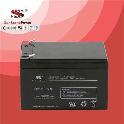 12V 12AH SPT AGM Maintenance Free Rechargeable Lead Acid Deep Cycle UPS Battery