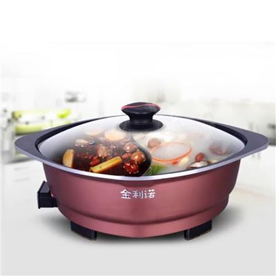 Round Electric Chafing Dish Pan With Glass Lid