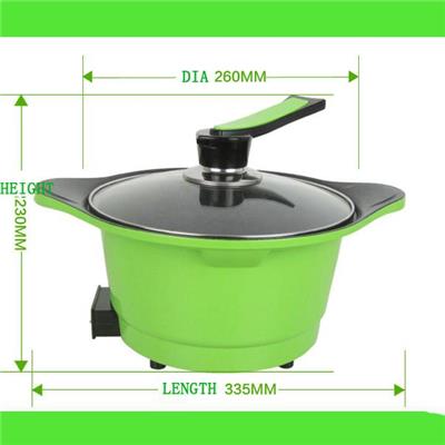 Korean Round Special Colorful Electric Skillet And Hot Pot And Electric Frying Pan