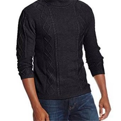 Men's Soft And Comfortable Crew Neck Wool Blend Embroidered Pullovers