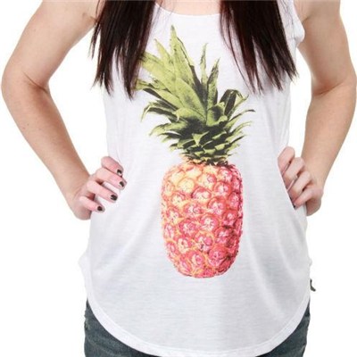100% Polyester Soft Comfoatable Women Round-neck Embroidered Sleeveless T-shirts