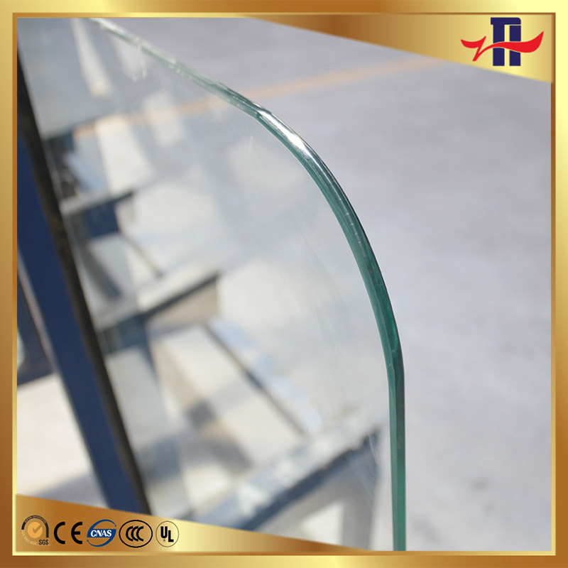 new style useful curved beveled tempered glass