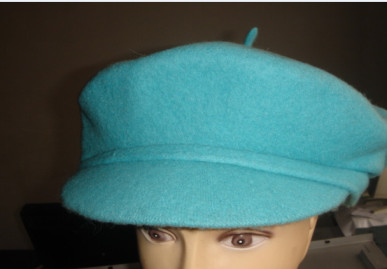 lighg blue high quality wool beret for ladies