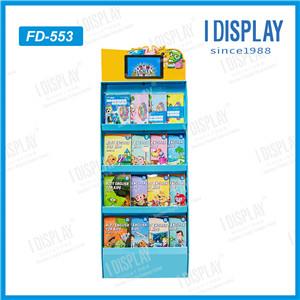 Customized Paper Material POS Display Rack With LCD For Sales Promotions