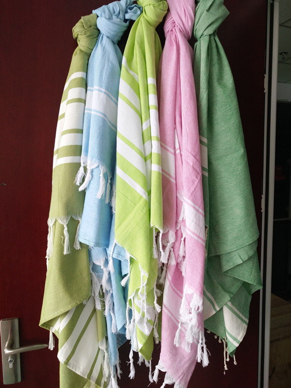 Custom high quality 100% cotton turkish towel/fouta hammam towel