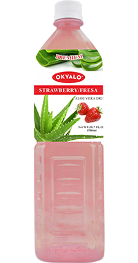 OKYALO 1.5L Strawberry Aloe Vera Drink