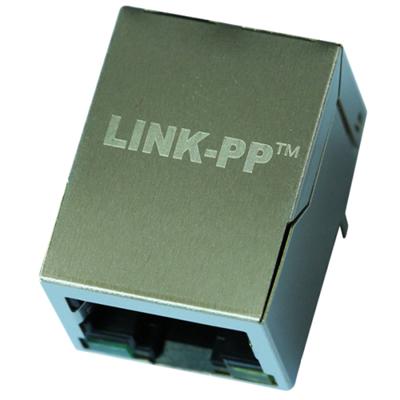 J00-0045NL Single Port RJ45 Connector with 10/100 Base-T Integrated Magnetics,Green/Yellow LED,Tab Down,RoHS