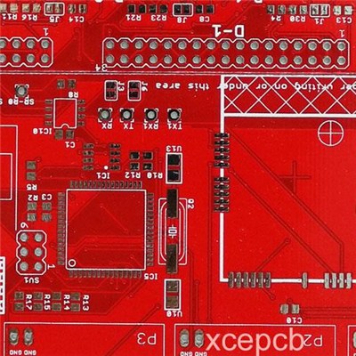 Red Soldermask 14 Multilayer Electronic PCB Board Dielectric Constant 2.2 Thickness 30mil