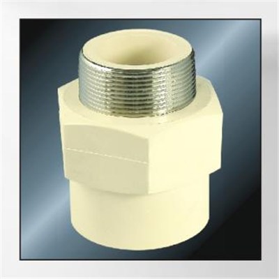 HIGH QUALITY DIN PN16 WATER SUPPLY CPVC MALE SOCKET WITH BRASS WITH GREY COLOR