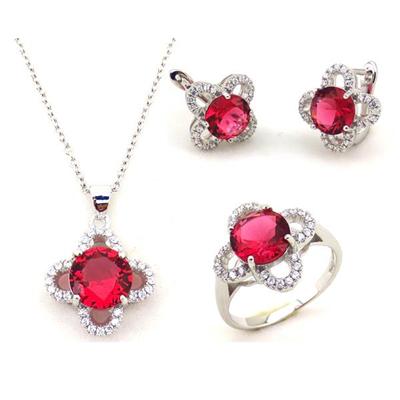 925 Silver Women Necklace Jewelry Set With AAA Zircon