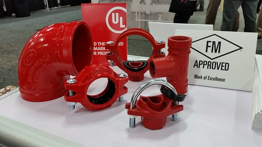 FM UL Ce Approved grooved flange Wpt Grooved Connection Pipe Fittings for Fire Protection