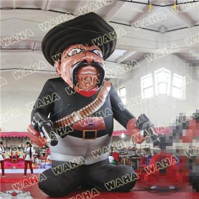 6m High Inflatable Cowboy With Gun Customized Design
