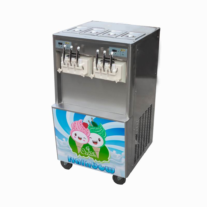 4+2mixed flavors double compressor soft serve ice cream machine wth factory price 