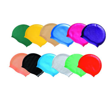 High Quality Solid Color Silicone Molded Swim Caps for Competition