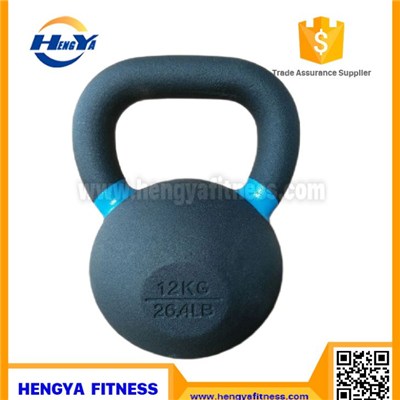 China High Quality Power Coated Natural Surface Gravity Cast Iron Kettlebells Set For Sale