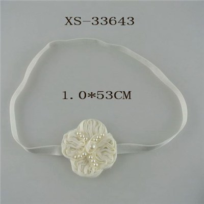 Ladies Fashion Flowers Pearl/Beads Hair Band, Made of Beads/Imitation Pearl/Various Sizes/Colors