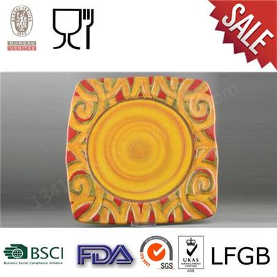 Cheap Price High Quality Large Square Classical Melamine Elegant Square Plate