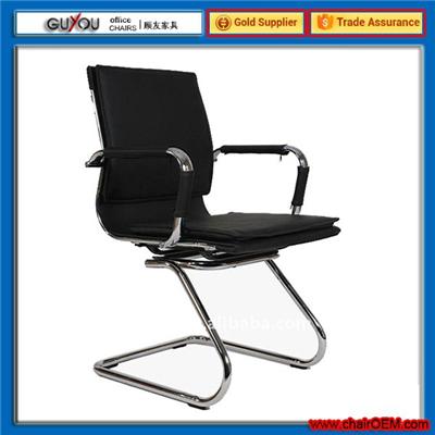 Y-1763C Fancy middle back conference chair with Padded Armrests/steel PU office chair